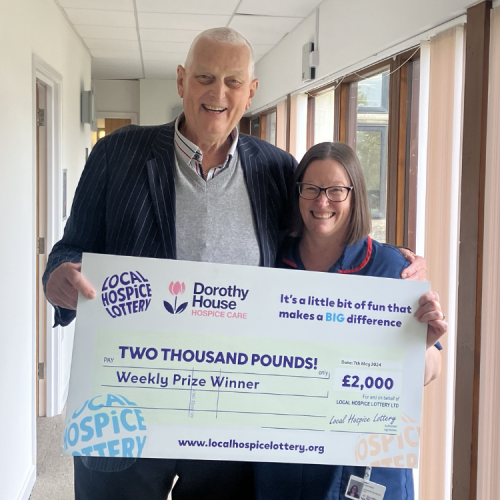 Local Hospice Lottery winner scoops £2000!