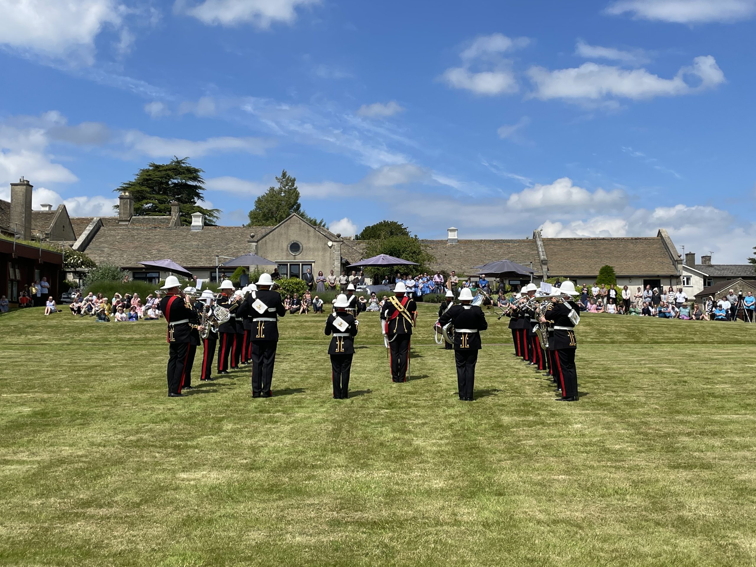 Royal Marines Band in the grounds of Winsley House